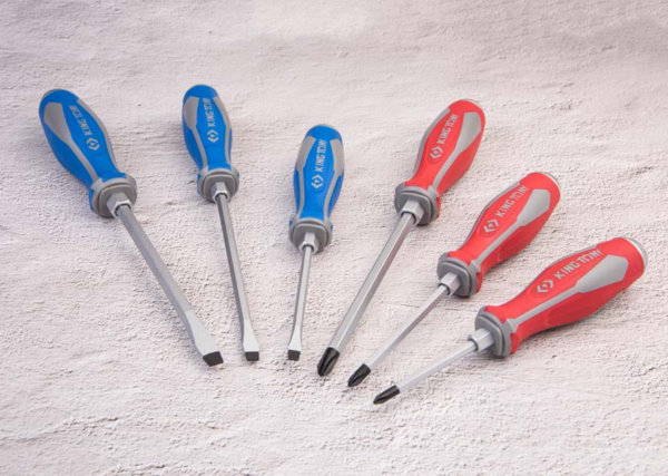 Jeu de 6 tournevis lame traversante