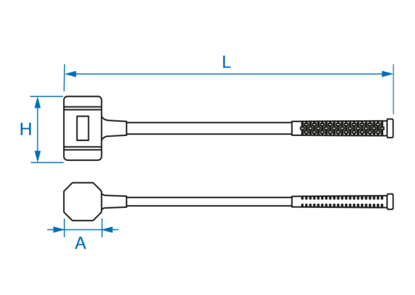 Maillet sans rebond 1650g L:500mm
