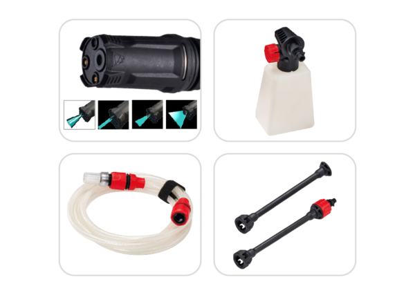 M7- Pistolet haute pression 18V sans batterie, avec accessoires