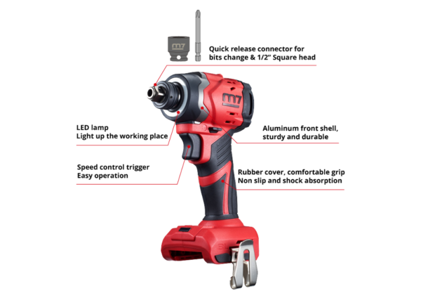 M7 - Visseuse à percussions 2en1 18V 5Ah (sans chargeur et batterie)