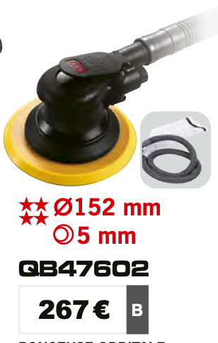 PONCEUSE ORBITALE ASPIRANTE Avec centrale et tuyau d'aspiratio