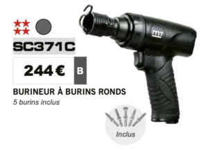 BURINEUR À BURINS RONDS 5 burins inclus